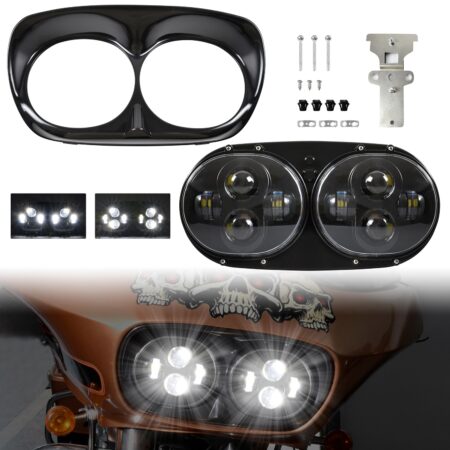 Dual LED Headlight for Harley Road Glide 2004-2013