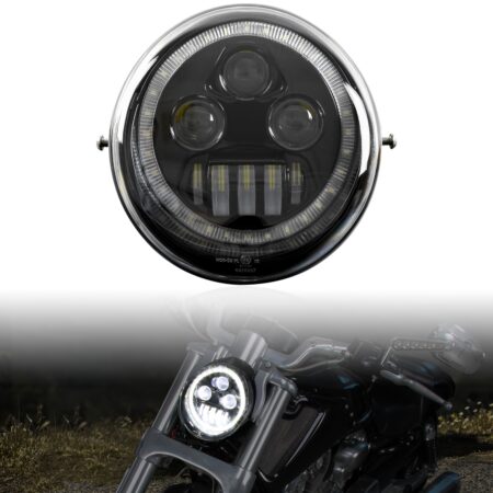 V-Rod LED Projection Headlight with Halo Ring DRL