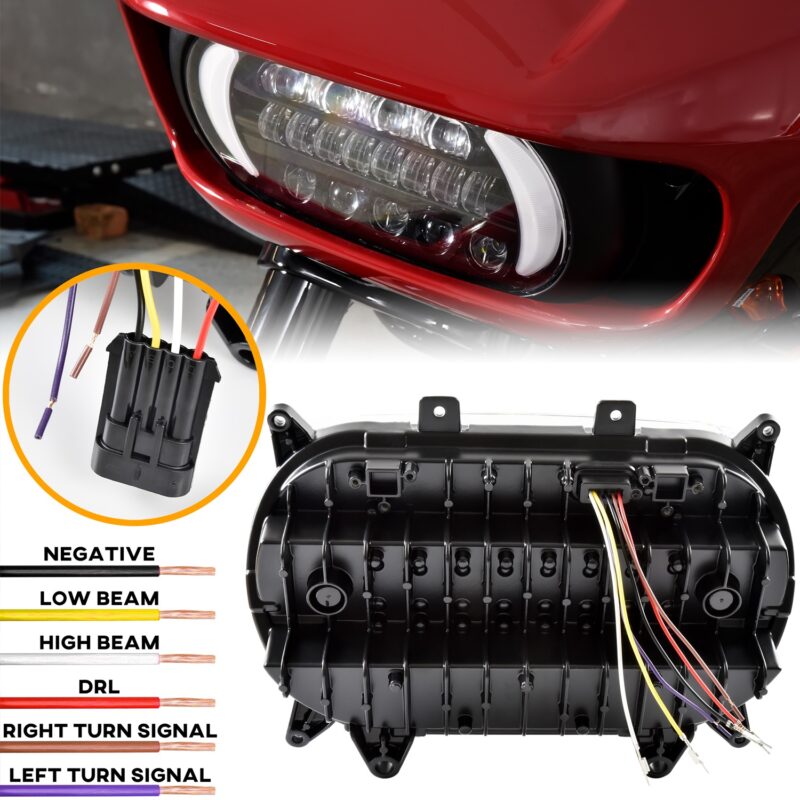 LED Headlight for Harley Davidson Road Glide 2015-2020 - Image 6