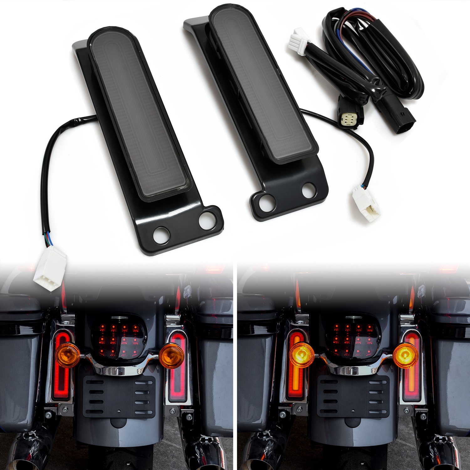 Rear Fender Light Saddlebag Side Light for Harley Road King Ultra Limited Electra Glide 2014-2022 Accessories