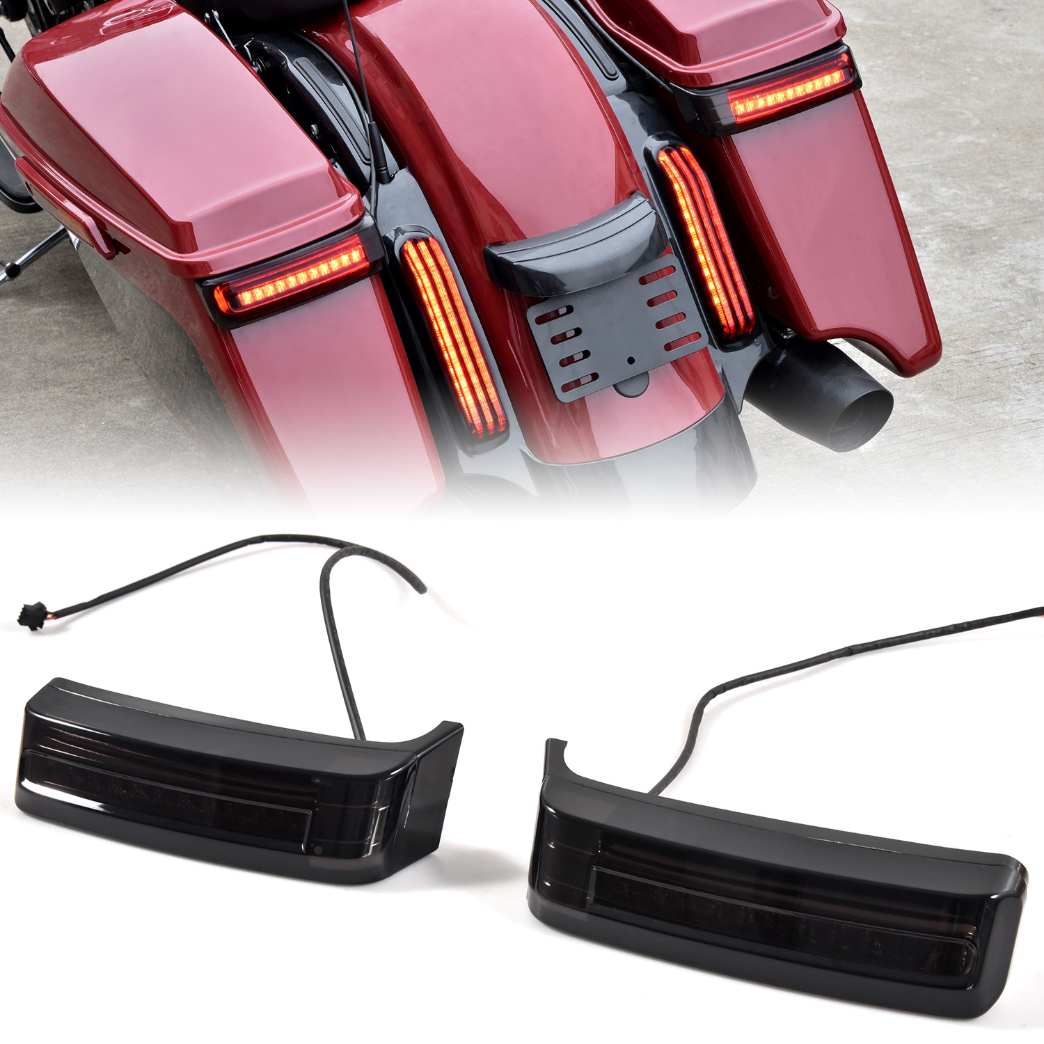 LED Saddlebag Tail Light for Harley Touring Street Road Electra Glide Ultra Limited Classic CVO 2014-2023