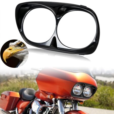 Glossy Black Headlight Bezel Scowl Outer Fairing Extension for Harley Davidson Motorcycle Road Glide 1998-2013