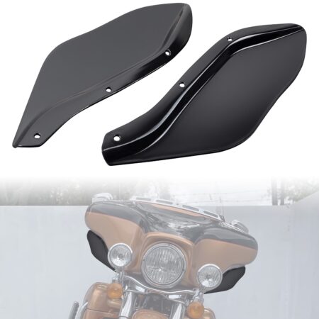 Smoked Fairing Air Deflector Windshield Motorcycle Fairing Side Wings Fixed-position Wind Deflectors Side Shield for Harley Davidson Electra Glide Street Glide Trike 1996-2013