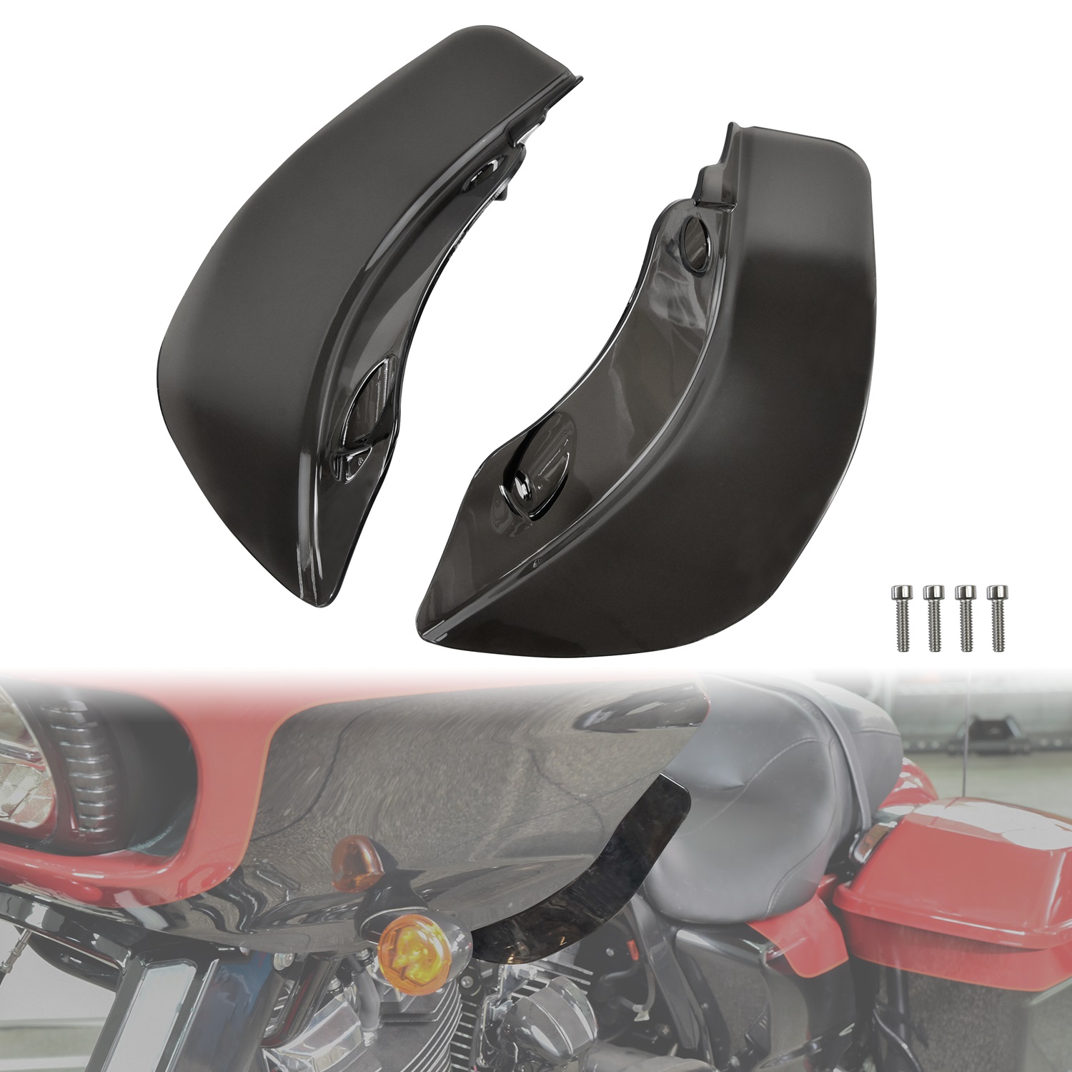 Wide Wind Deflector for Harley Road Glide FLTRXS FLTRX CVO Ultra FLTRUSE Ultra FLTRU Limited FLTRK 2015-2021