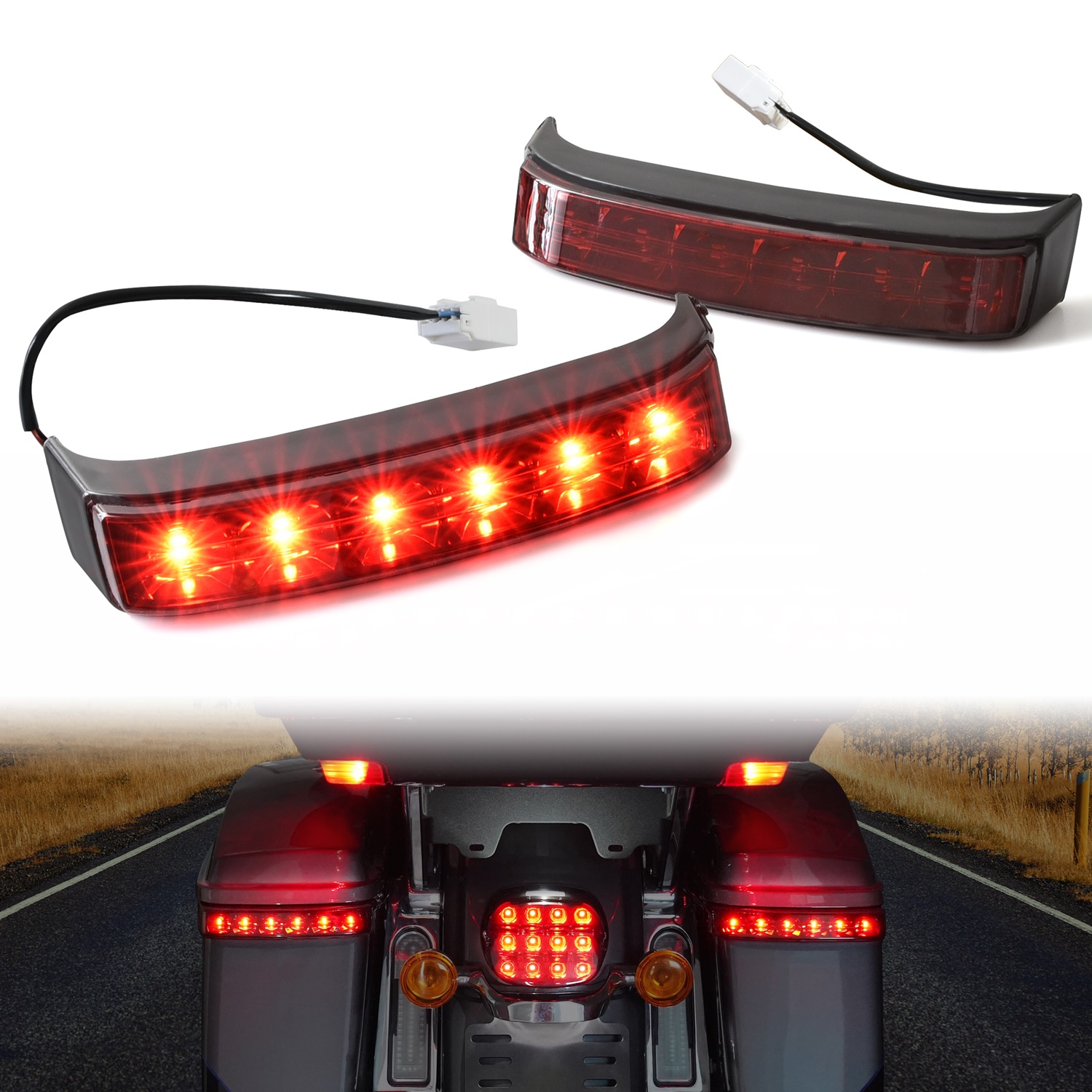 LED Saddlebag Housing Tail Lights for Harley Touring Street Road Glide CVO Electra Glide Ultra Classic Ultra Limited CVO 2014-2022 ﻿