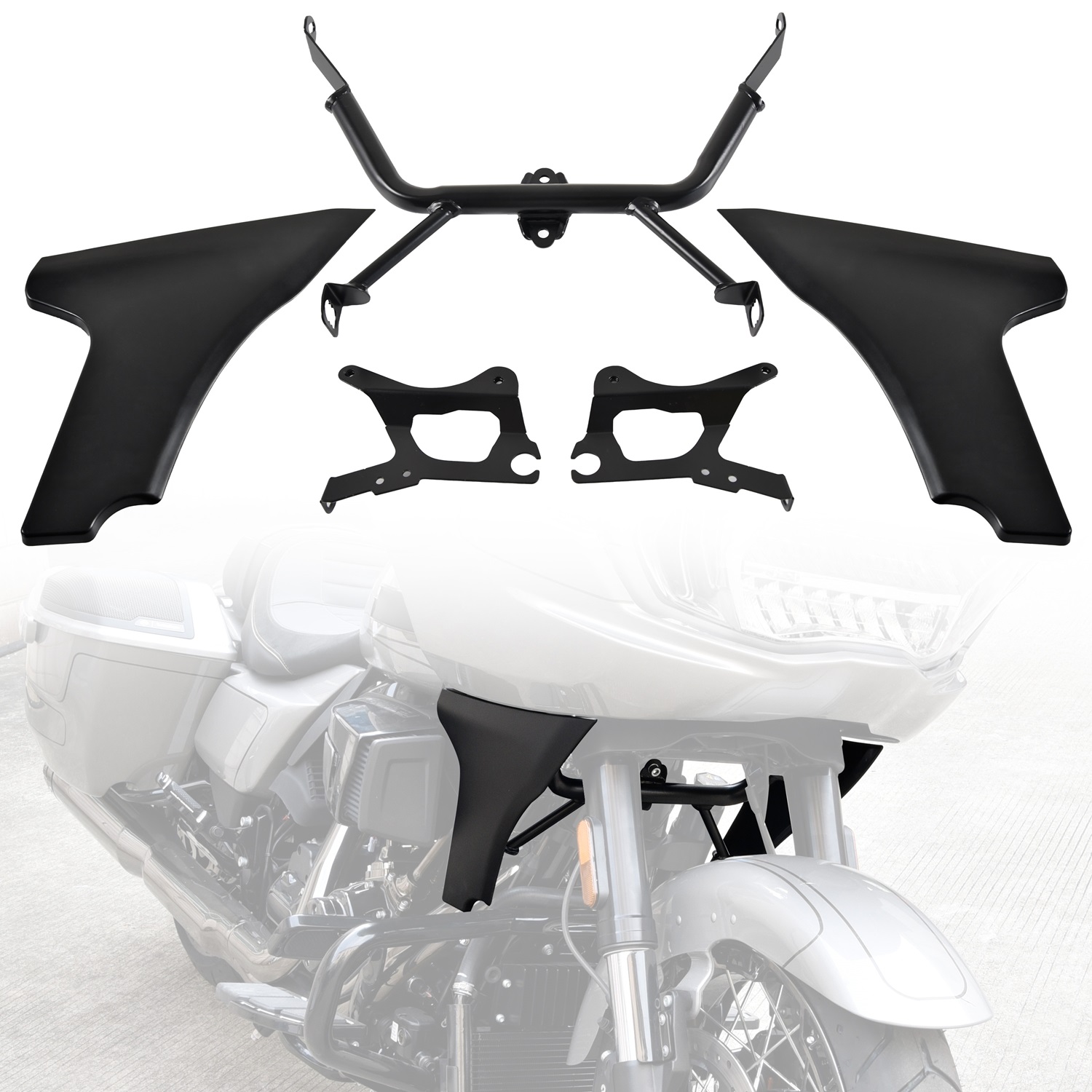 Side Fairings Spoiler Protector Covers for Harley CVO Road Glide ST FLTRXSTSE 2024