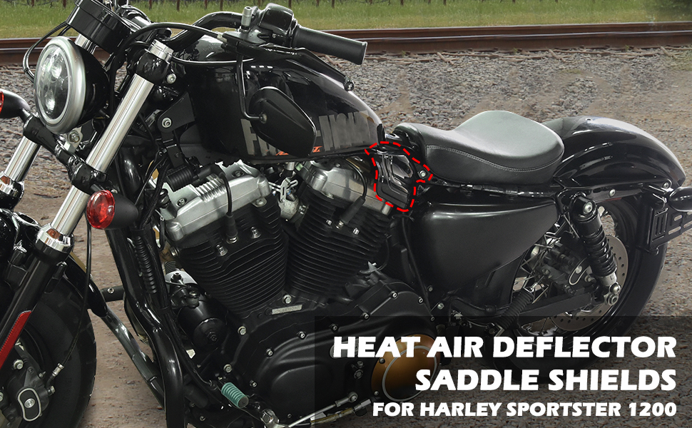 Chrome Saddle Shield Heat Deflectors For Harley Touring / Street Glide 2009-2023