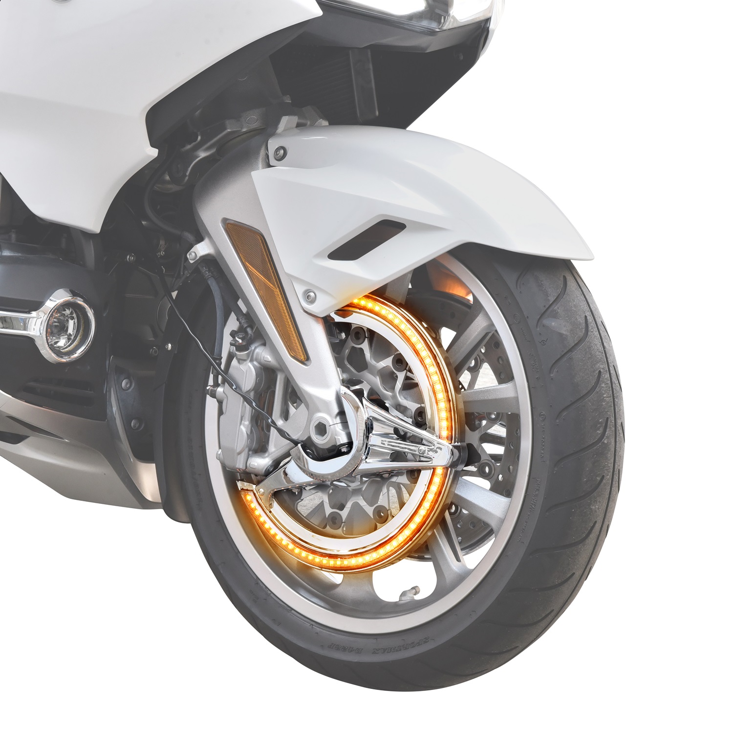 LED Front Brake Rotor Covers Lights for Honda Goldwing GL1800 2018-2023