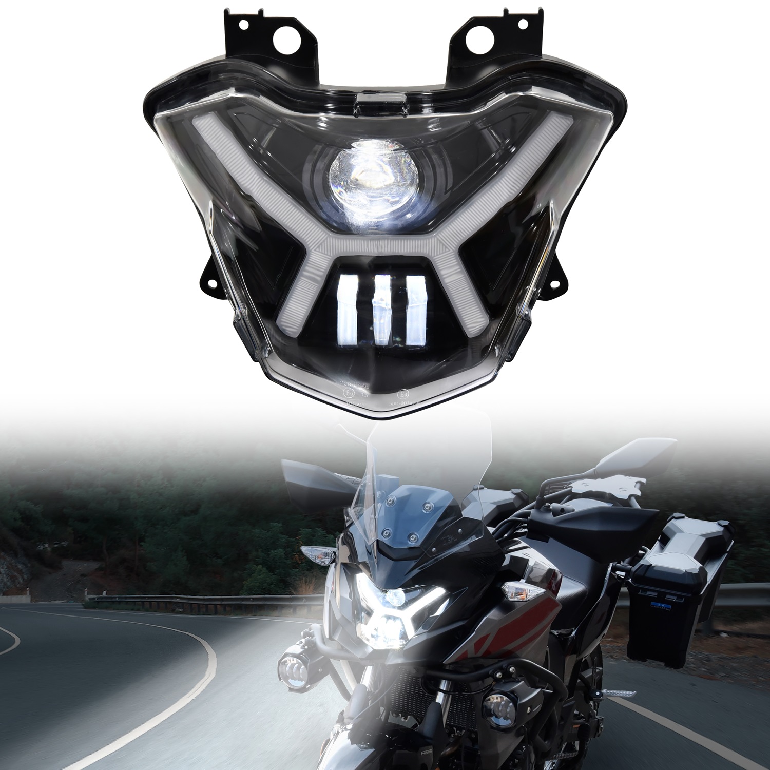 LED Headlights for Kawasaki Z650 Versys-X300 KLE300 2017-2021
