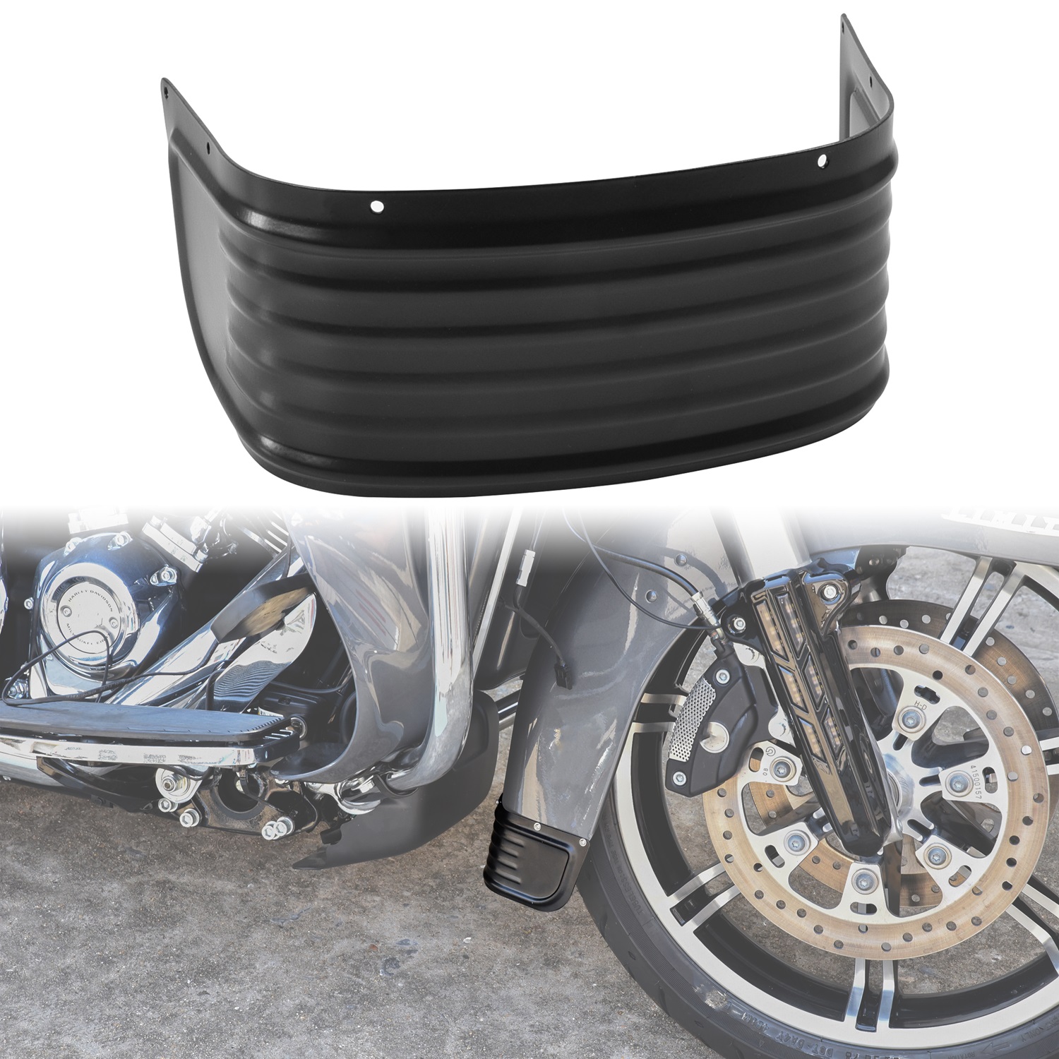Front Fender Skirt Trim for Electra Glide Road King Tri Glide Ultra Classic Limited Low 2014-2022Electra Glide Road King Tri Glide Ultra Classic Limited Low 2014-2022