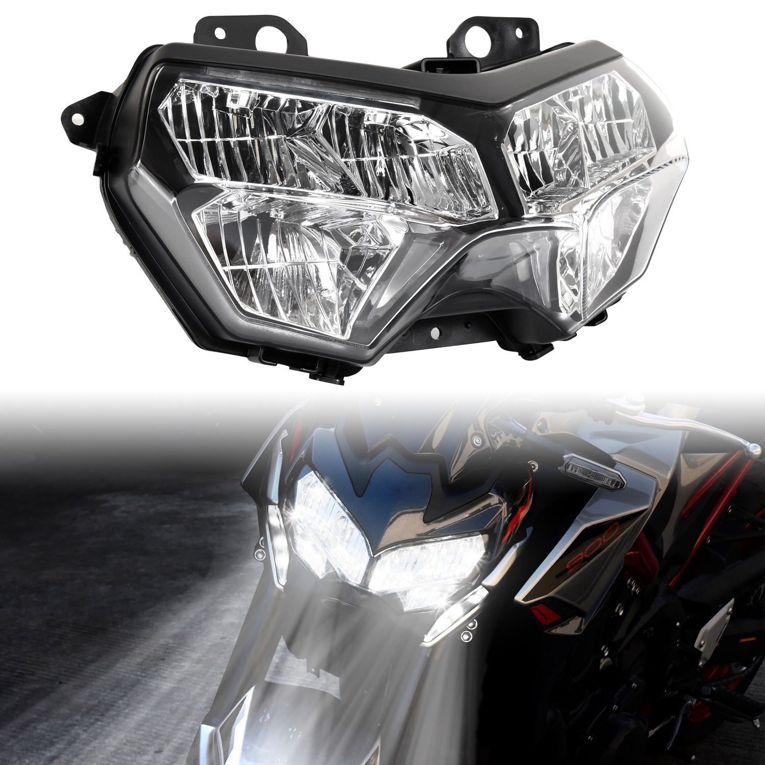 LED Headlights for Kawasaki Z650 Z400 Z900 ABS SE ABS 2020-2024