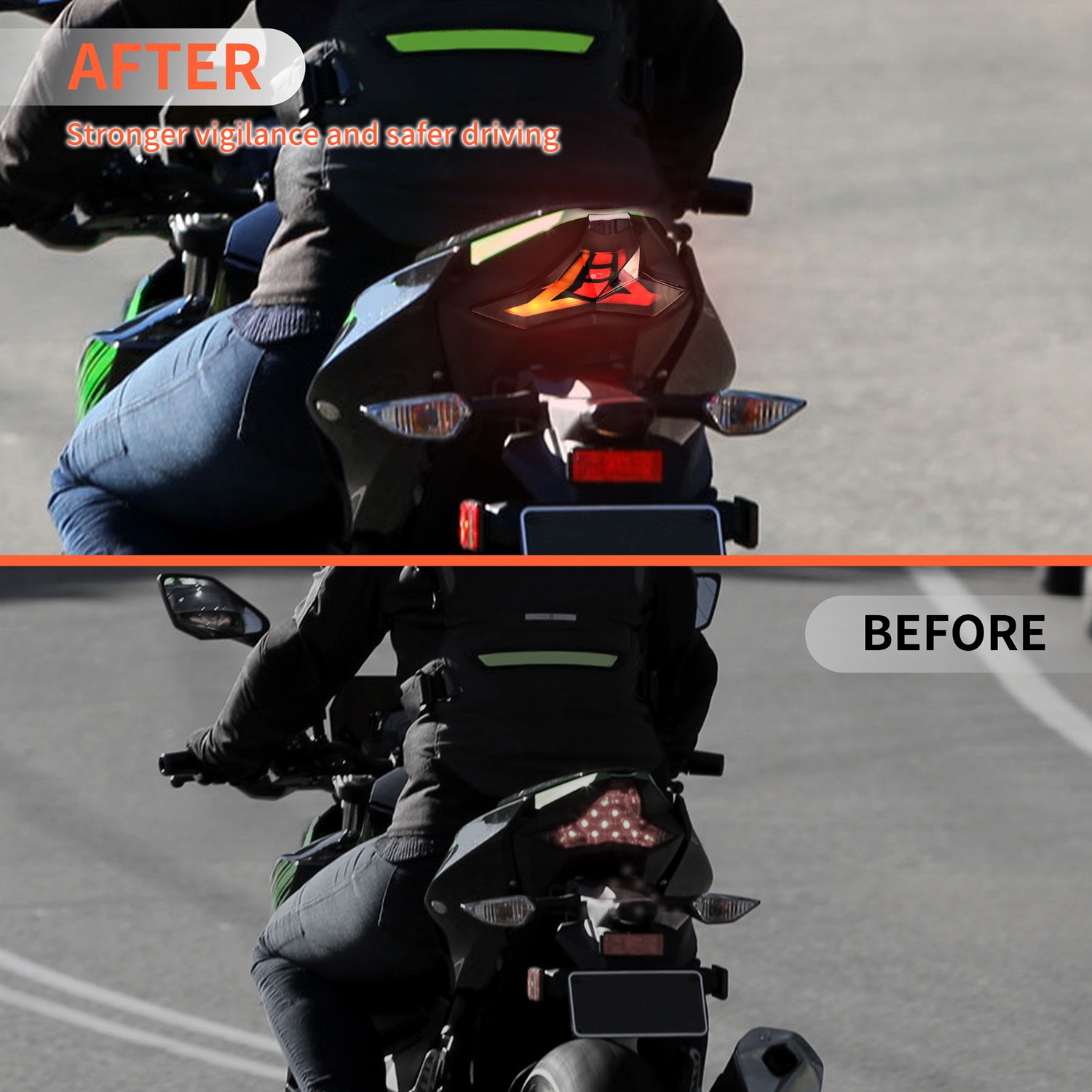 LED Smoked Taillights for Kawasaki Ninja 400/Z400/Z1000/ZX-6R 2013